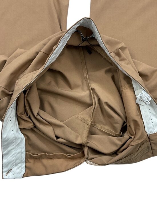 Zara Pleated Front Wide Leg Trouser Pants S Tan High Rise - Picture 7 of 13